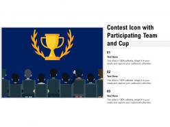 Contest Icon With Participating Team And Cup
