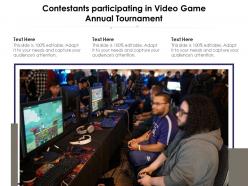 Contestants Participating In Video Game Annual Tournament