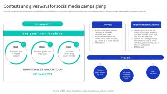 Contests And Giveaways For Social Efficient Marketing Campaign Plan Strategy SS V