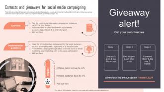 Contests And Giveaways For Social Media Campaigning Implementing New Marketing Campaign Plan Strategy SS