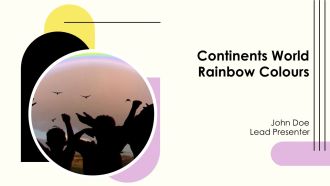 Continents World Rainbow Colours PPT Template AT