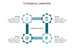 Contingency leadership ppt powerpoint presentation outline layout ideas cpb