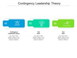Contingency leadership theory ppt powerpoint presentation pictures outline cpb