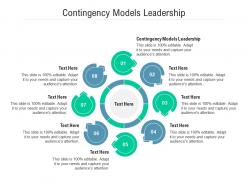 Contingency models leadership ppt powerpoint presentation infographics inspiration cpb