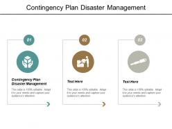 Contingency plan disaster management ppt powerpoint presentation outline graphic images cpb