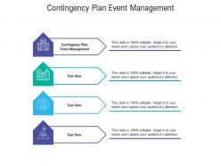 Contingency plan event management ppt powerpoint presentation model icons cpb