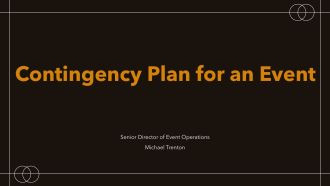 Contingency Plan For An Event PPT Outline VA
