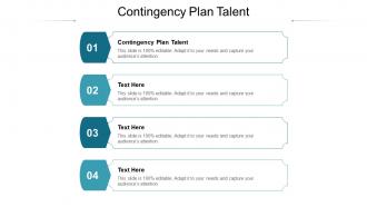 Contingency plan talent ppt powerpoint presentation icon outfit cpb