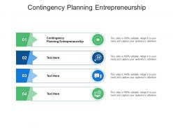 Contingency planning entrepreneurship ppt powerpoint presentation portfolio slide cpb