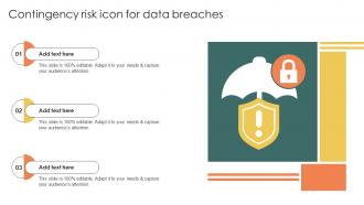 Contingency Risk Icon For Data Breaches