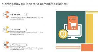 Contingency Risk Icon For E Commerce Business