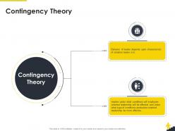 Contingency theory corporate leadership ppt model gridlines