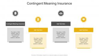 Contingent Meaning Insurance In Powerpoint And Google Slides Cpb