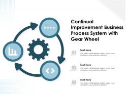 Continual improvement business process system with gear wheel