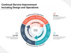 Continual service improvement including design and operations