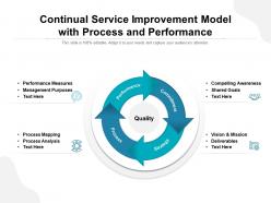 Continual service improvement model with process and performance