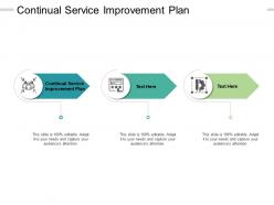 Continual service improvement plan ppt powerpoint presentation gallery cpb