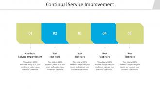 Continual service improvement ppt powerpoint presentation show file formats cpb