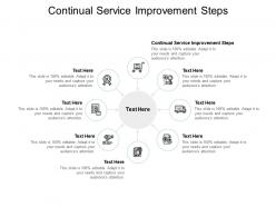 Continual service improvement steps ppt powerpoint presentation file cpb