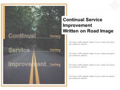 Continual service improvement written on road image