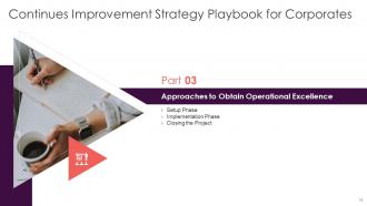 Continues Improvement Strategy Playbook For Corporates Powerpoint Presentation Slides