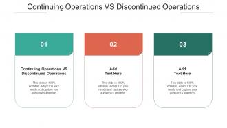 Continuing Operations Vs Discontinued Operations Ppt Powerpoint Presentation Ideas Cpb