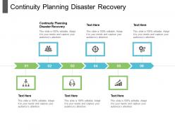 Continuity planning disaster recovery ppt powerpoint presentation infographics smartart cpb