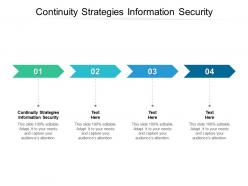 Continuity strategies information security ppt powerpoint presentation show graphic tips cpb