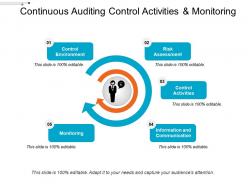 Continuous auditing control activities and monitoring