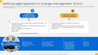 Continuous Change Management Defining Agile Approach In Change Management CM SS V Impactful Compatible