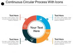 Continuous circular process with icons
