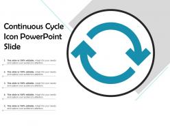 Continuous cycle icon powerpoint slide