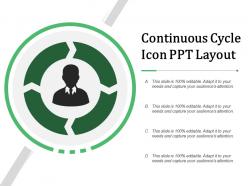 Continuous cycle icon ppt layout