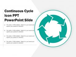 Continuous cycle icon ppt powerpoint slide