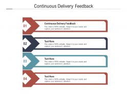 Continuous delivery feedback ppt powerpoint presentation styles show cpb