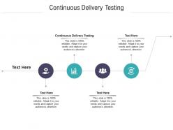 Continuous delivery testing ppt powerpoint presentation portfolio graphic tips cpb