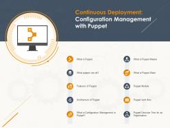 Continuous deployment configuration management with puppet ppt powerpoint presentation ideas