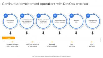 Continuous Development Operations With Devops Continuous Delivery And Integration With Devops