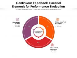 Continuous feedback essential elements for performance evaluation