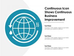 Continuous Icon Shows Continuous Business Improvement