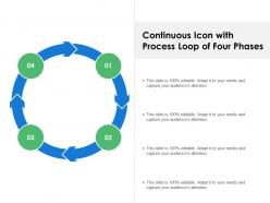 Continuous icon with process loop of four phases