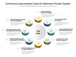 Continuous improvement cycle for business process system