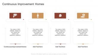 Continuous Improvement Homes In Powerpoint And Google Slides Cpb