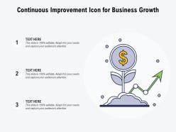 Continuous improvement icon for business growth
