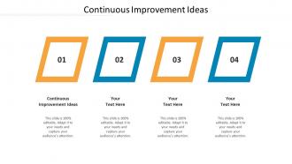 Continuous improvement ideas ppt powerpoint presentation styles guidelines cpb