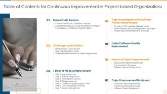 Continuous improvement in project based organizations powerpoint presentation slides
