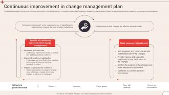 Continuous Improvement Operational Change Management To Enhance Organizational CM SS V