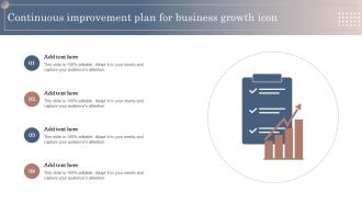 Continuous Improvement Plan For Business Growth Icon
