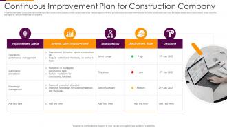 Continuous Improvement Plan For Construction Company