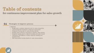 Continuous Improvement Plan For Sales Growth Powerpoint Presentation Slides Slides Editable